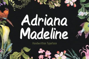 Adriana Madeline: A Script Handwritten Font for Creative Product Design