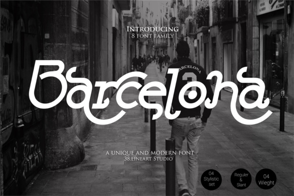 Barcelona Family: A Modern Sans Serif Font for Creative Projects