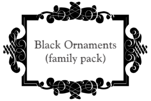 Black Ornaments Family for Creative Campaigns and Branding