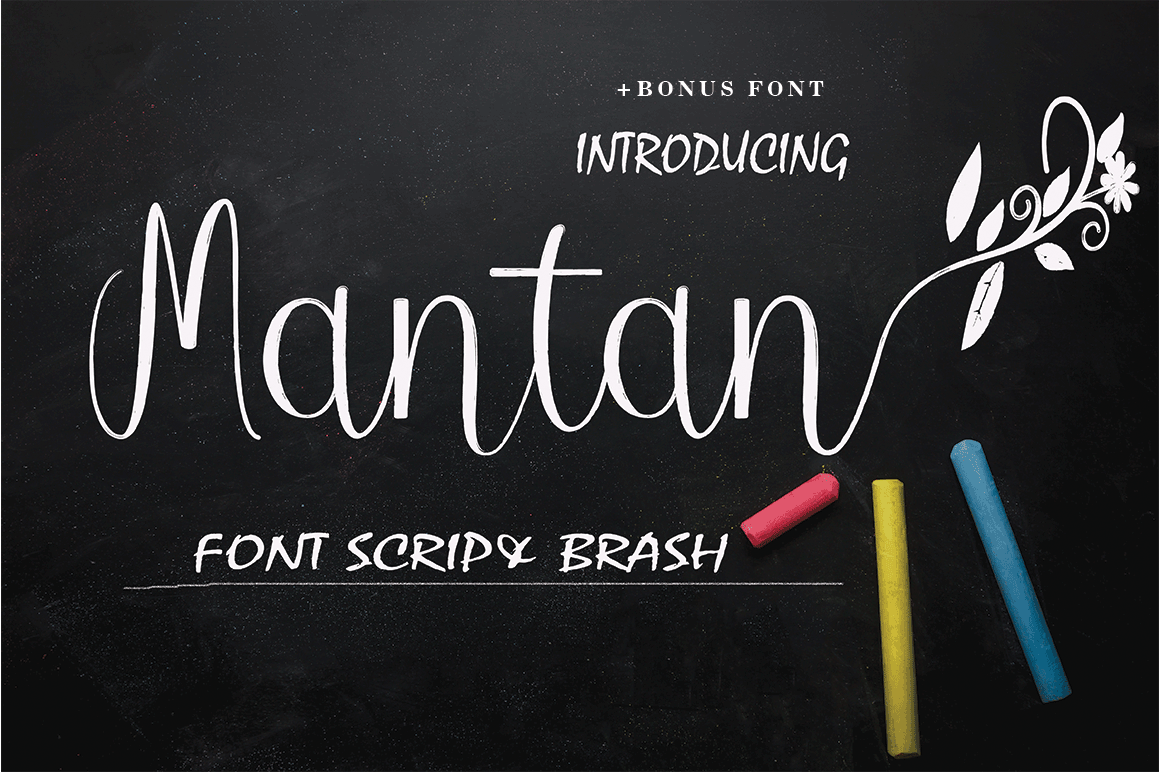 Mantan: A Handwritten Script Font for Creative Crafters and Designers