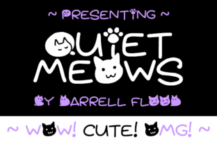 Quiet Meows: A Unique Decorative Font for Cat Lovers